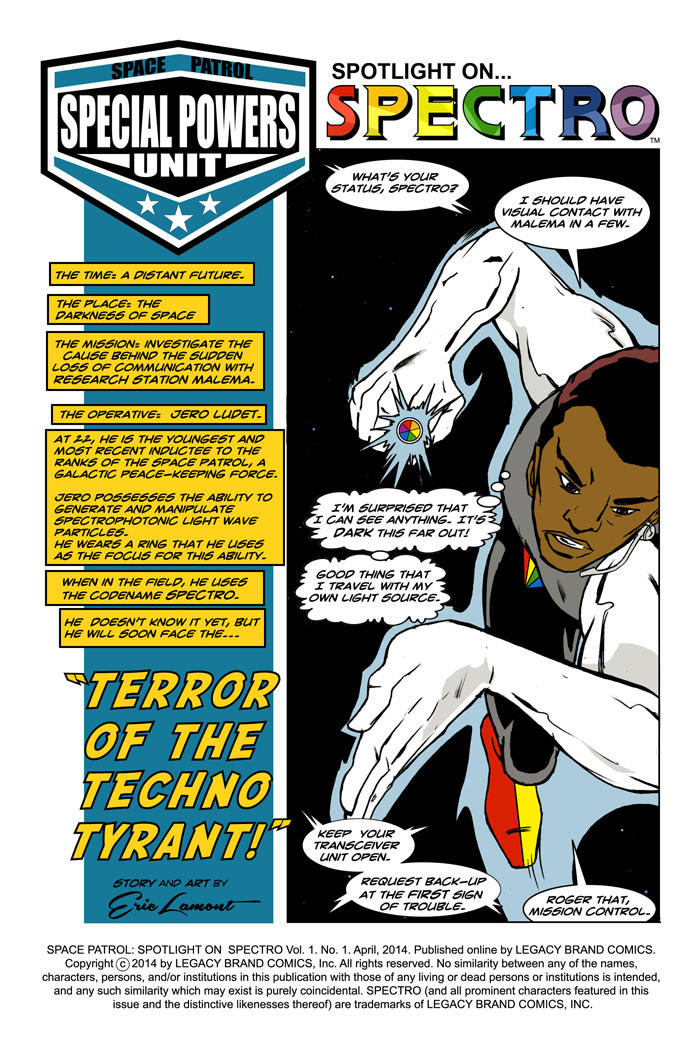 SPU: Spectro -page1 by LegacyHeroComics on DeviantArt