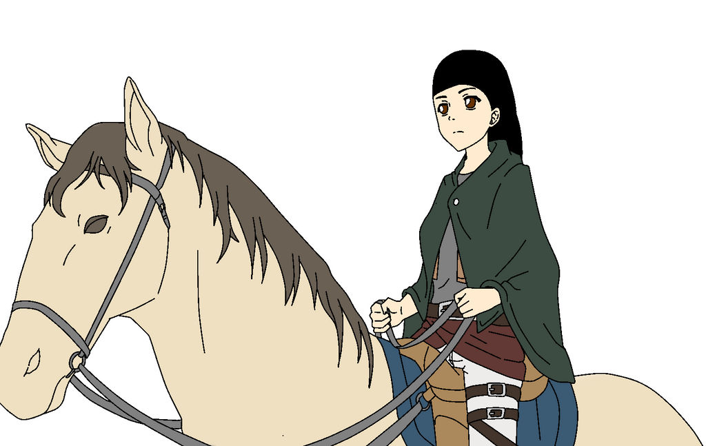 Sanaka riding a horse