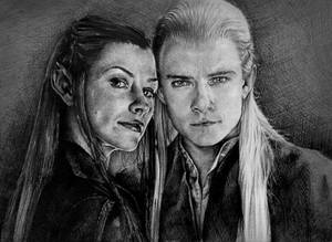 Legolas and Tauriel. Hobbit.