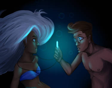 Redraw - Kida and Milo swimming