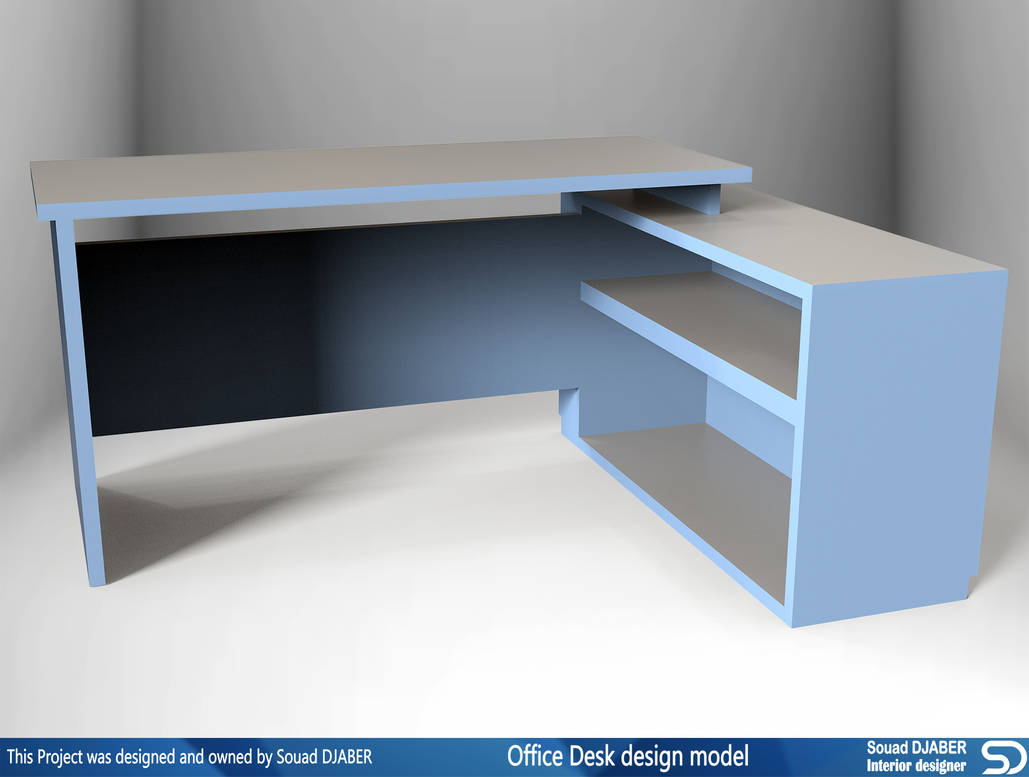 Office Desk Design Model created by Souad Djaber by SouadDJABER on ...