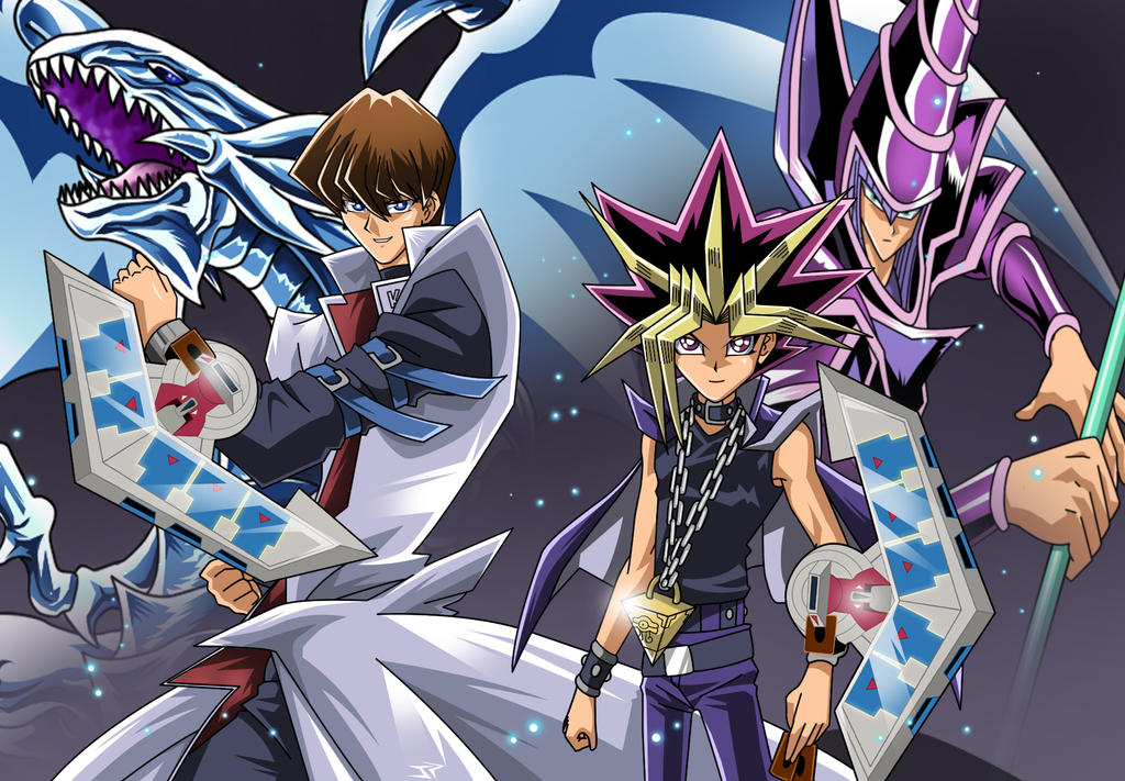 Yugioh Yami Yugi and Seto Kaiba illustration