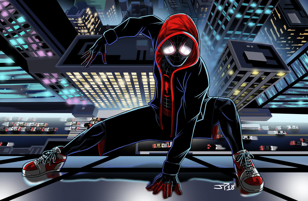 Animated Spiderman Miles Morales