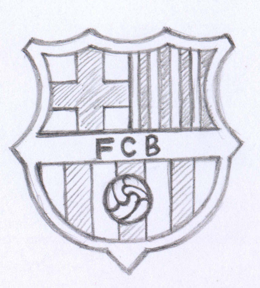 Fc Barcelona Logo Drawing Fc Barcelona Logo Drawing