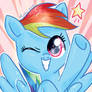 .: Rainbow Dash postcard :.