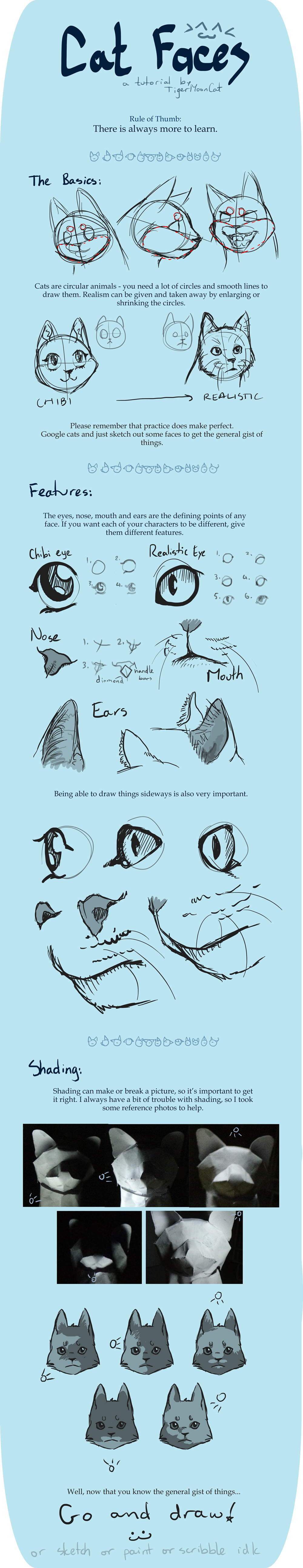 Cat  Faces Tutorial  by TigerMoonCat on DeviantArt  Cat  Faces Tutorial  by TigerMoonCat on DeviantArt