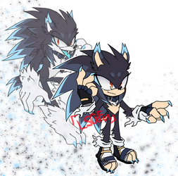 [Sold] Sonic Adopts black-blue werehog.