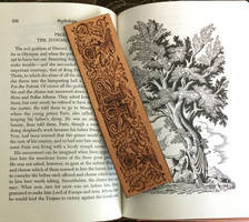 Leather Bookmark engraved w/ vintage Griffins