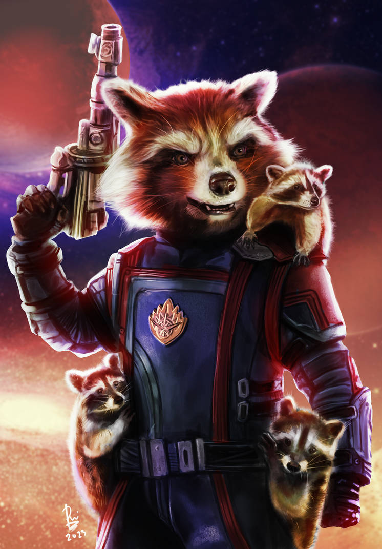 Rocket Racoon by RedUnitInk on DeviantArt