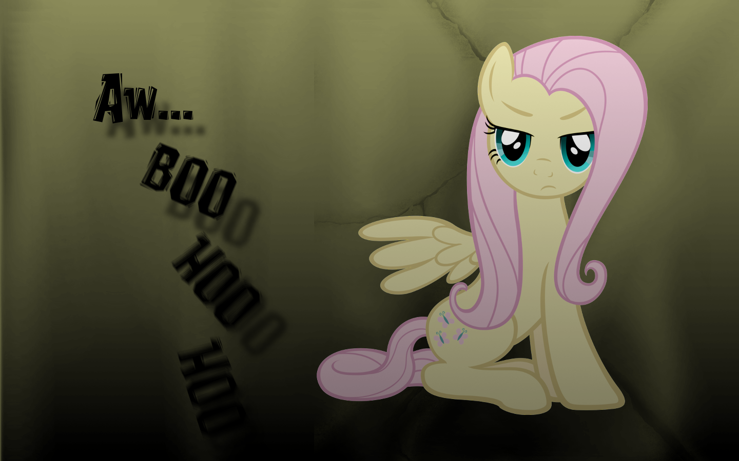 Fluttershy - Aw Boo Hoo Hoo Wallpaper