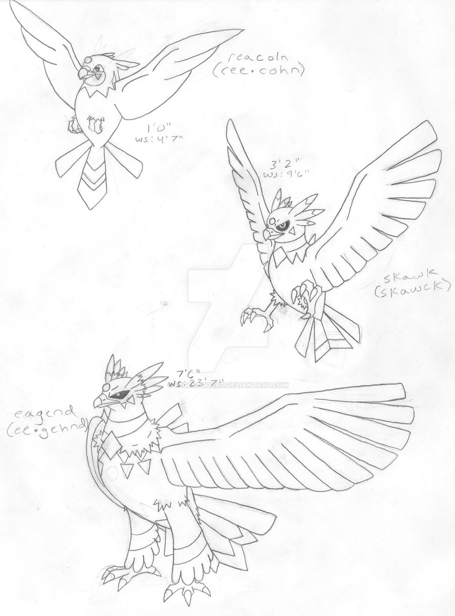 Birds Of Prey Fakemon Redo By Legendguard On Deviantart