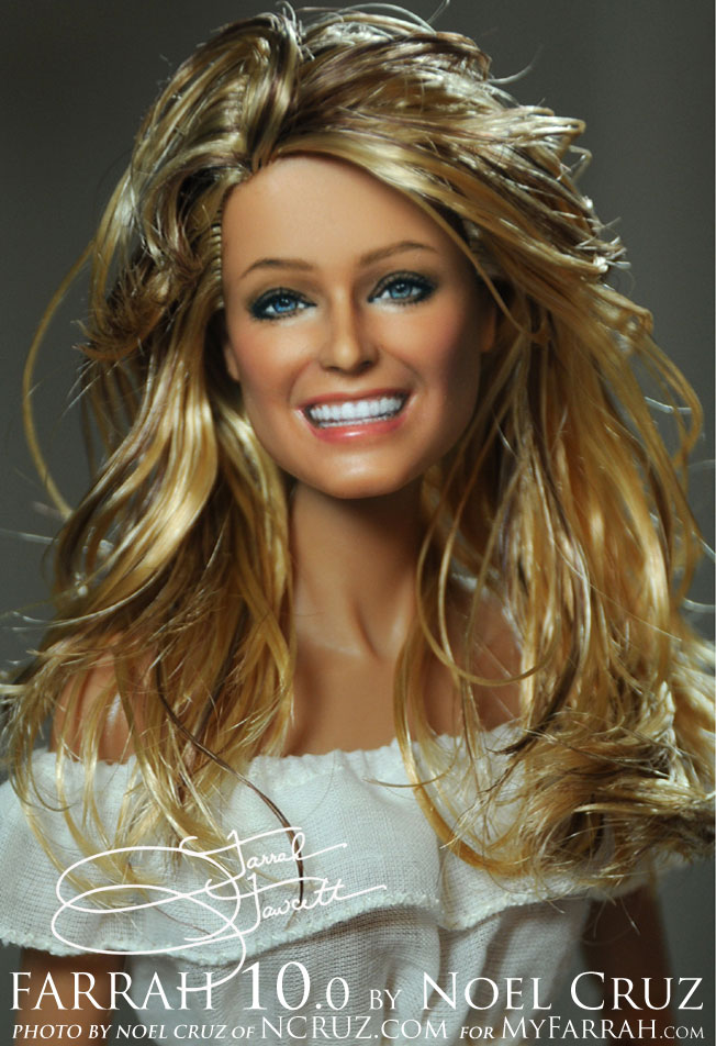 Black Label Farrah Fawcett repaint by Noel Cruz by farrahlfawcett