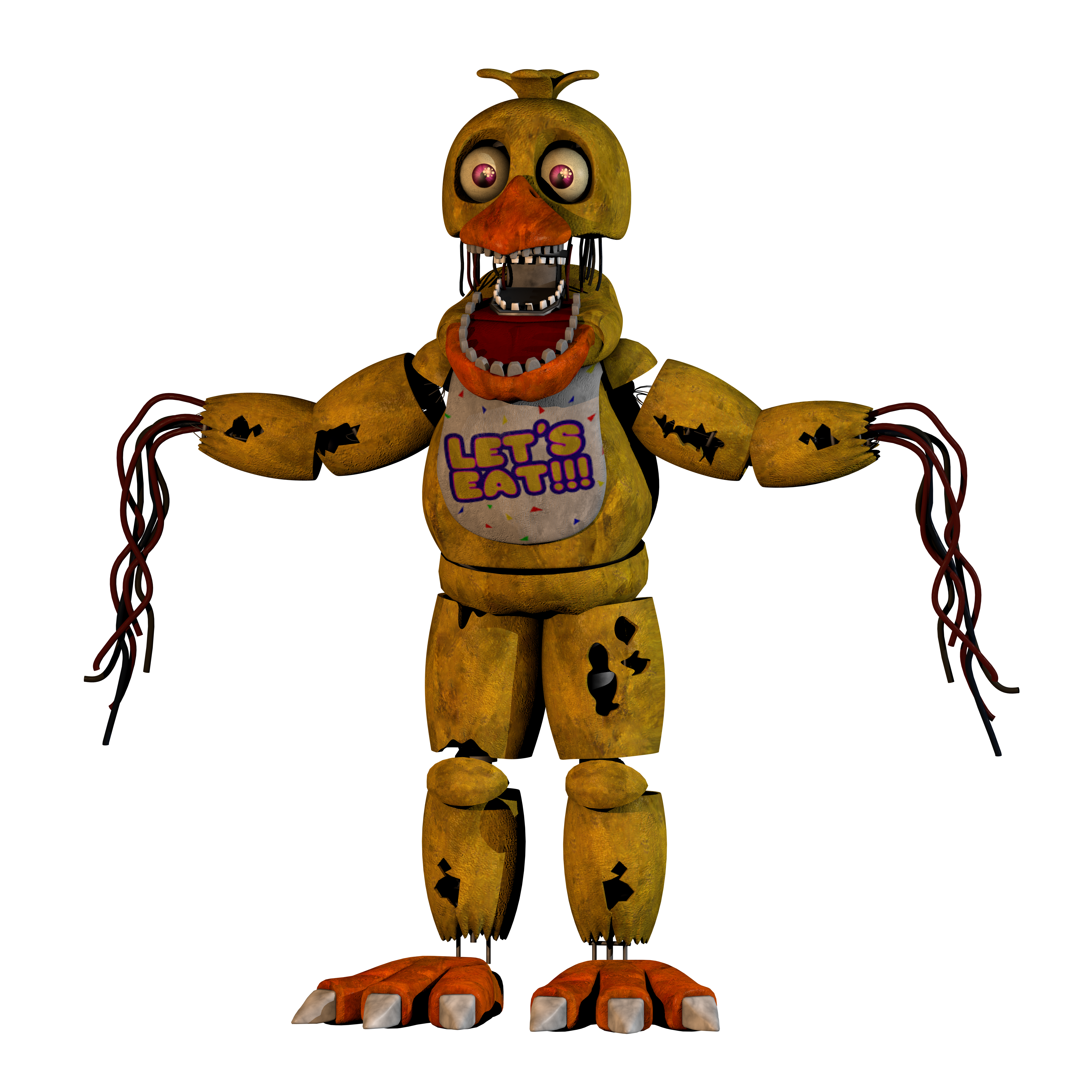 Withered Chica Png.