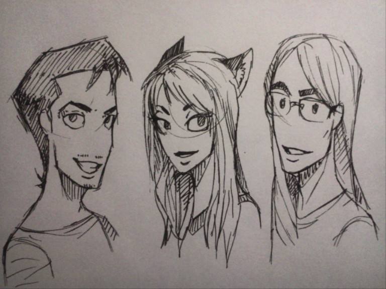 Me, Veela, and Dave as Comic Book Characters! :D