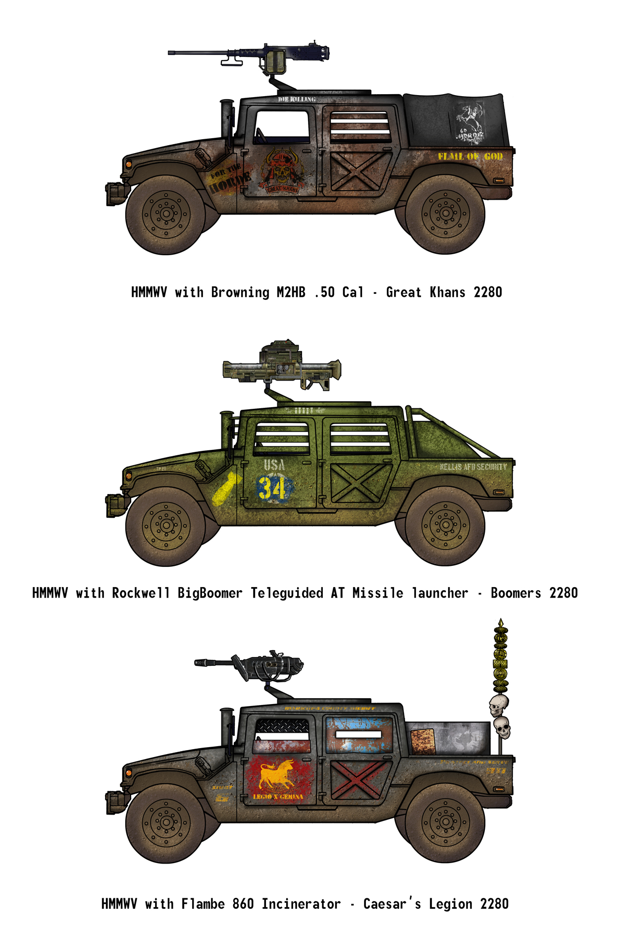 Fallout Humvees - Denizens of the Mojave by penguin-commando on DeviantArt