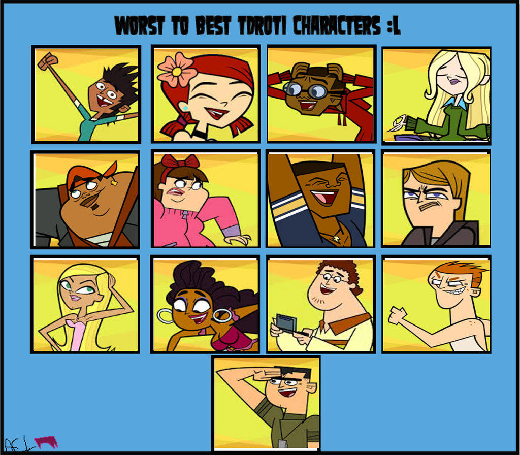 My TDROTI Character Rankings by Bulbasaur-Is-Awesome on DeviantArt