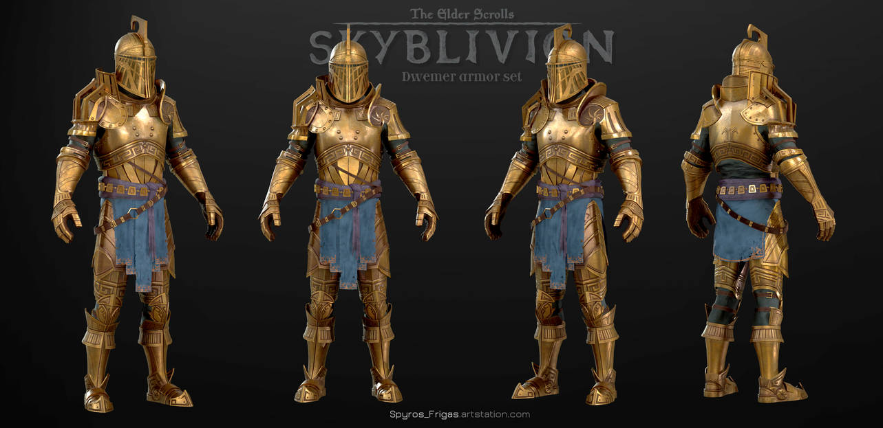 Dwemer armor set by SpyrosFrigas on DeviantArt