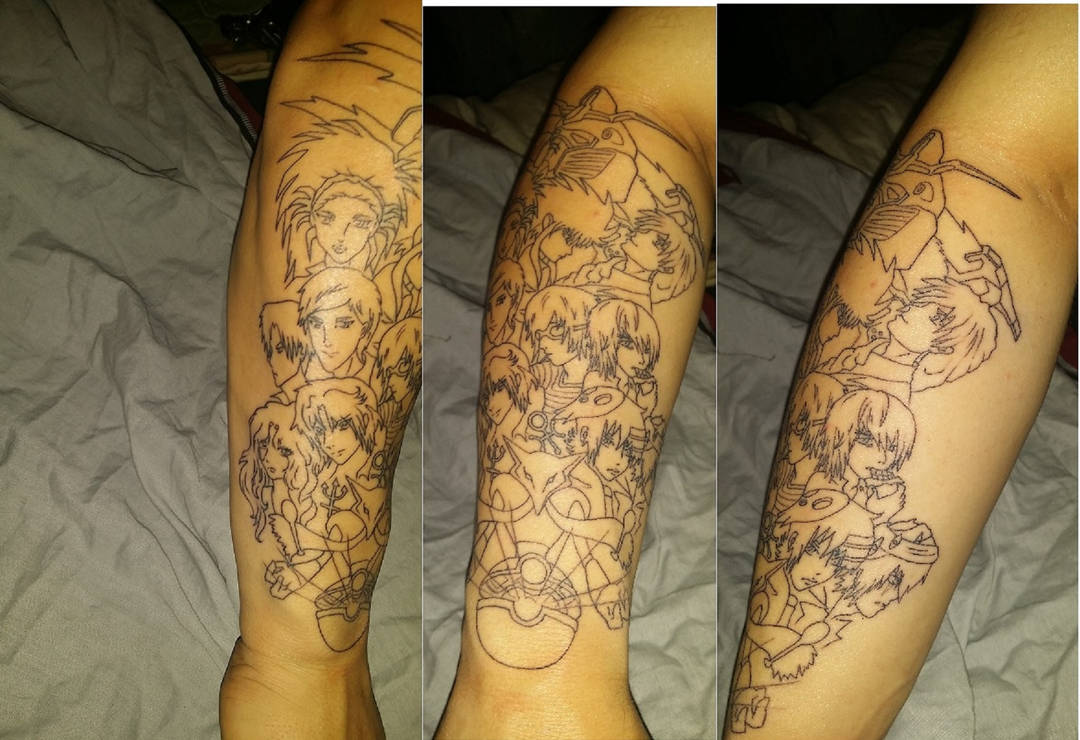 Anime Collage Tattoo by ZFinn on DeviantArt