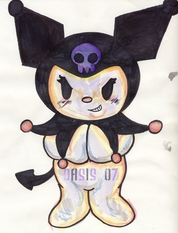 Kuromi watercolor practice by oashisu on DeviantArt