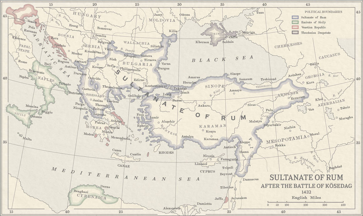 Sultanat Roum Turco-Greecian Sultanate of Rum - 1432 by ShahAbbas1571 on DeviantArt