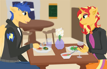 Request - Romantic Dinner [Sunset Shimmer x Flash]