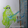 Ghost Woman playing Guitar