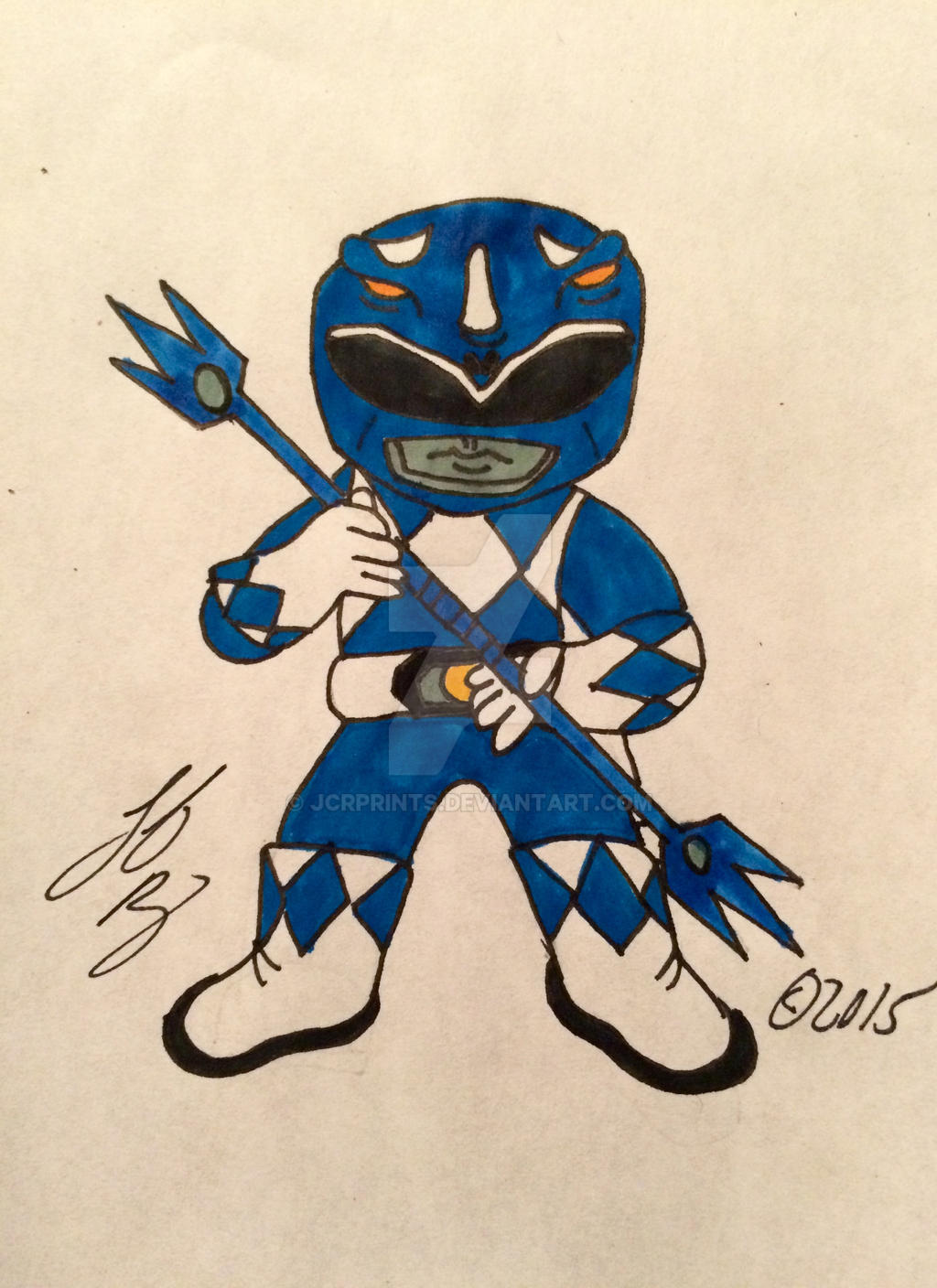 Blue Ranger Traceable Blue Ranger MMPR by JCRPrints on DeviantArt