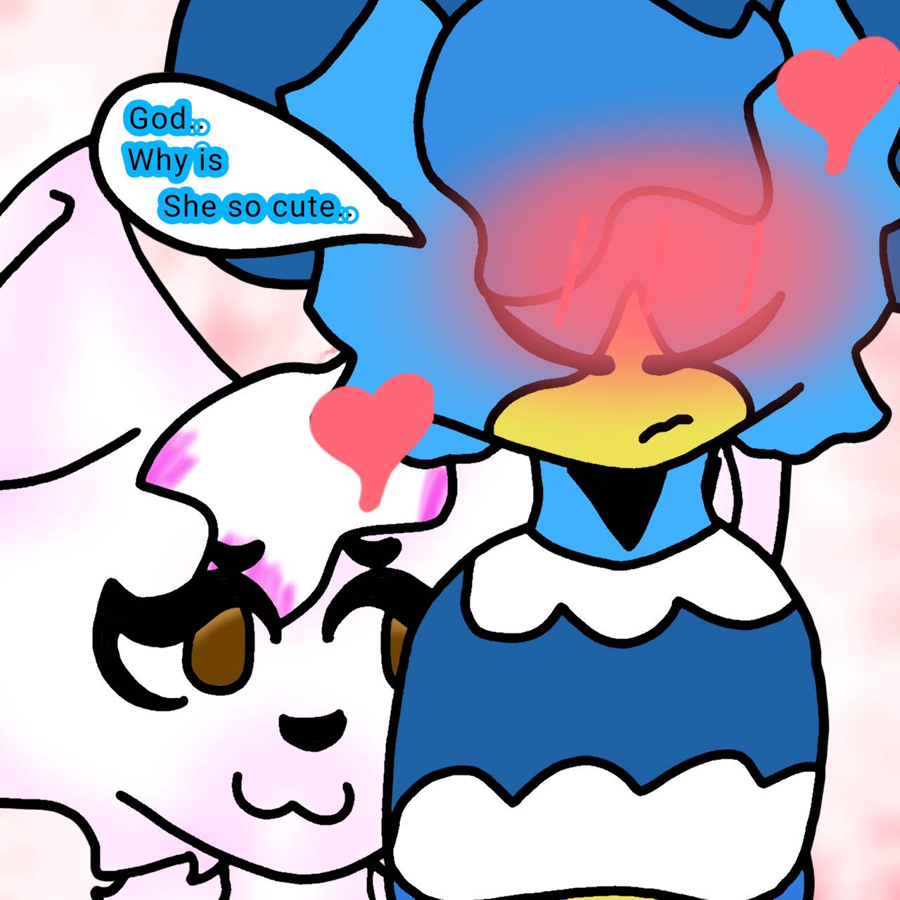 Blue x Pink Forever // Rainbow Friends by GorgeousCubanWeasel on DeviantArt