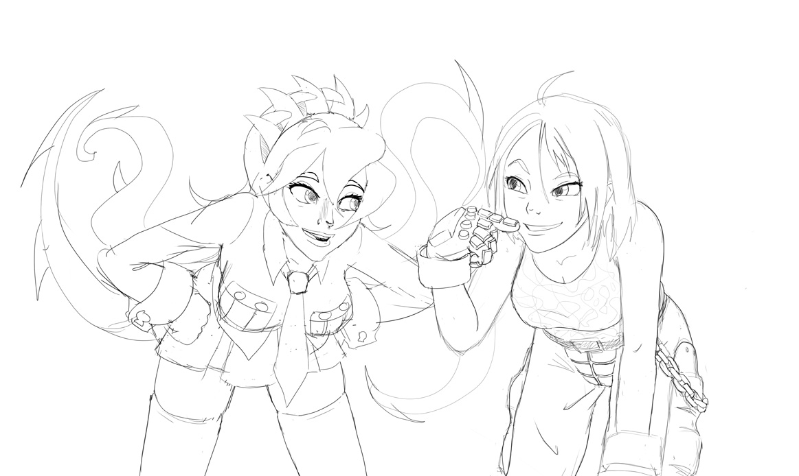 ArcadeWIP - Skullgirls Filia + Rival Schools Akira by Aphius