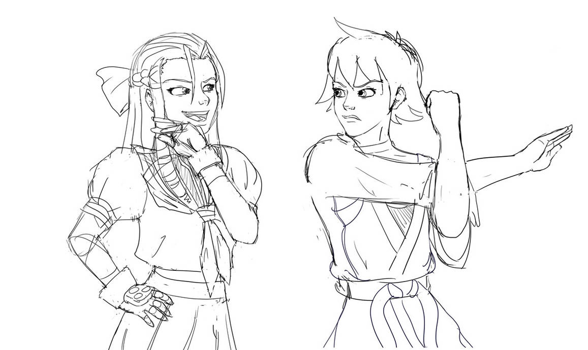 ArcadeWIP - Street Fighter - Karin and Makoto by Aphius