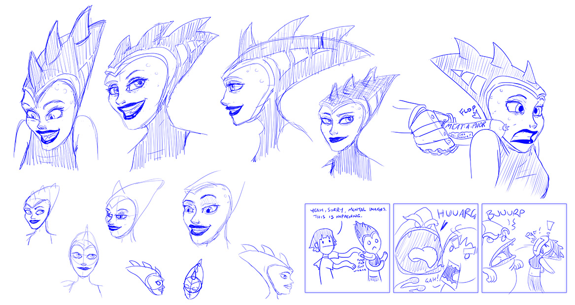 Hoverboard Girl Sketches by Aphius
