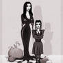 Morticia and Wednesday