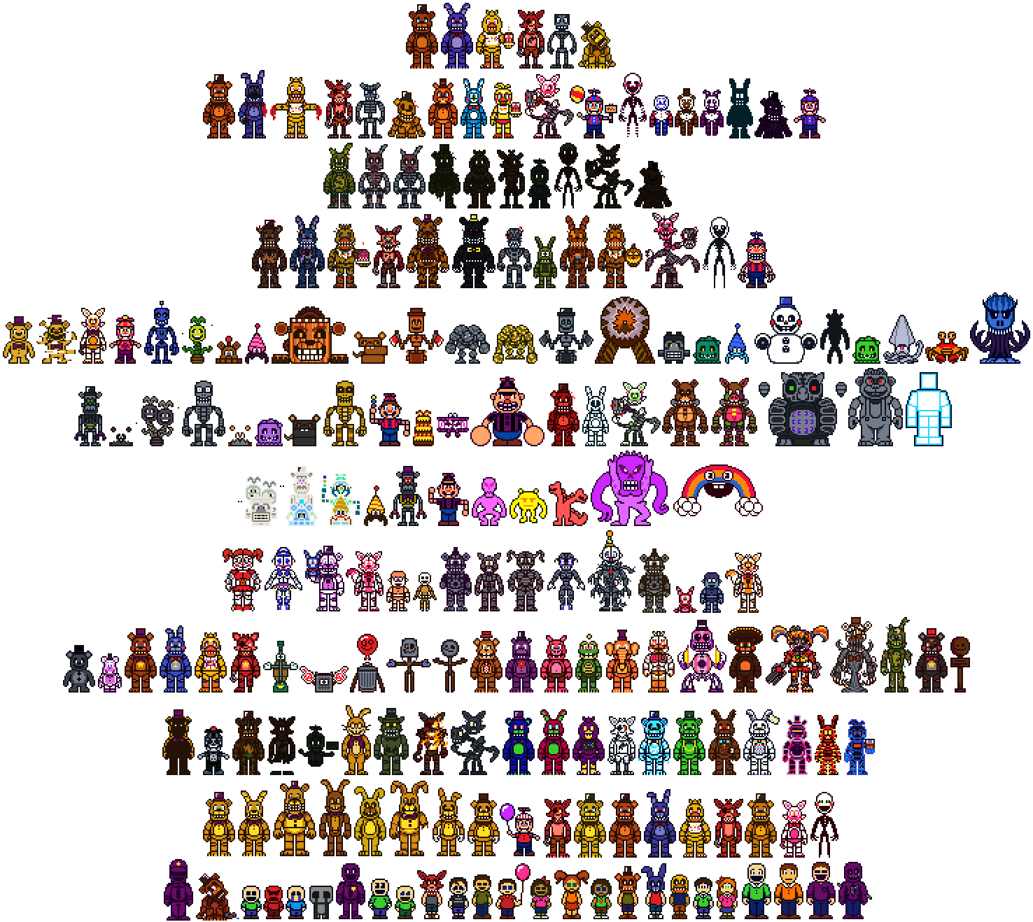 The Spriters Resource - Full Sheet View - Five Nights at Freddy's 2 - Other  Animatronics