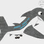 Nosey the shark as a plane