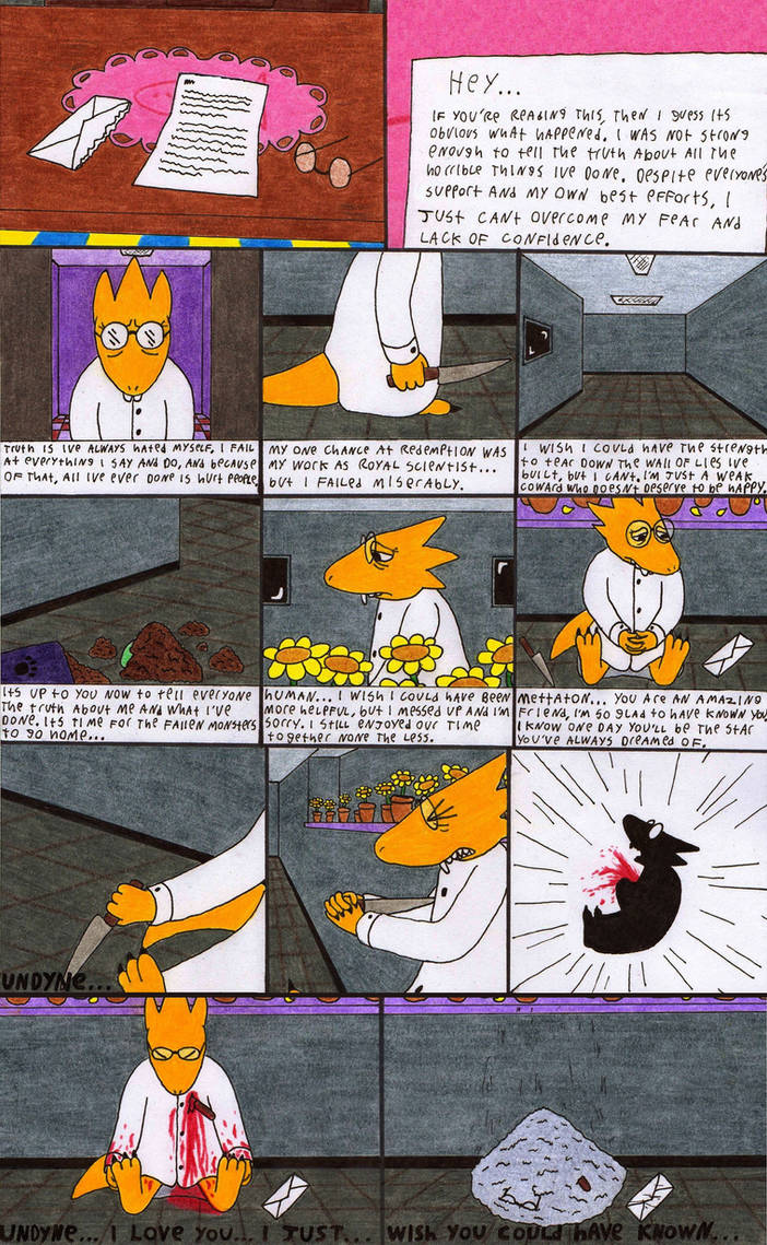 the death of Dr. Alphys by sharkplane77 on DeviantArt