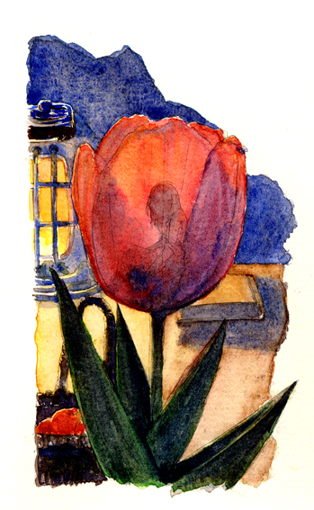 thumbelina on the tulip