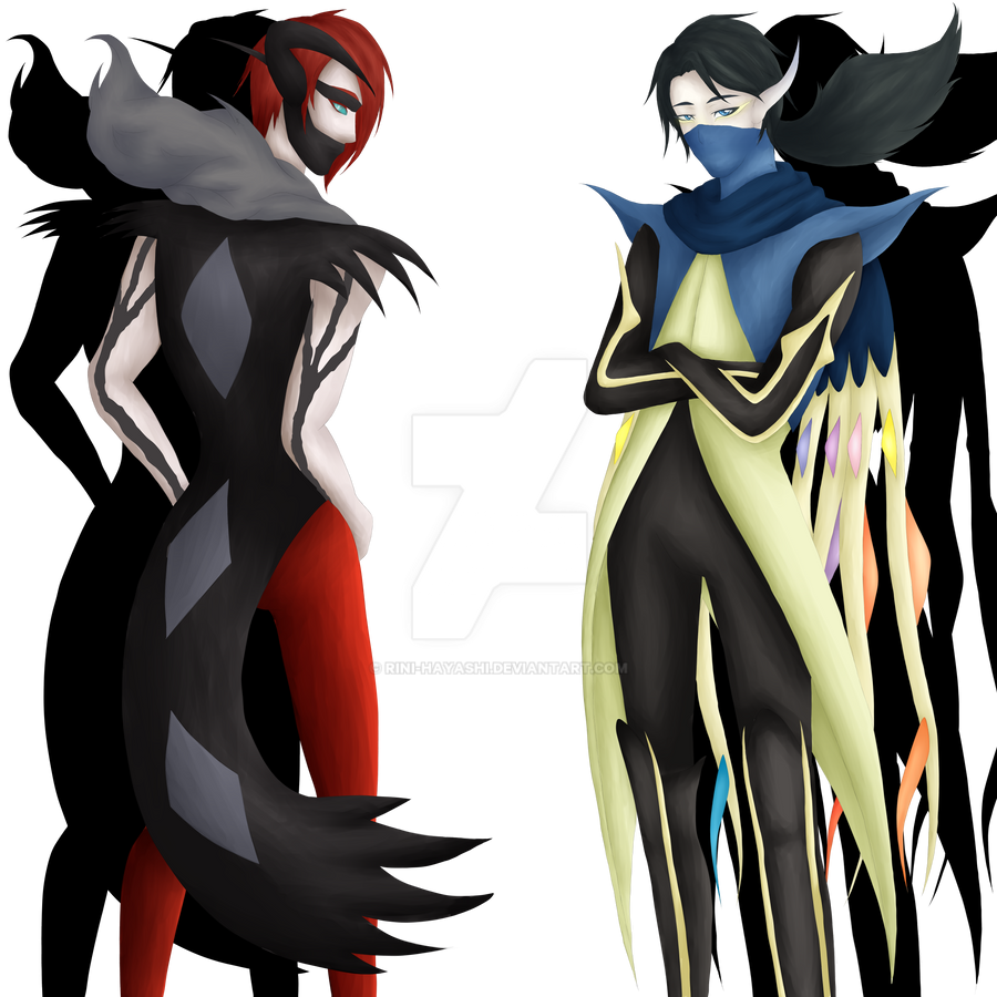 Yveltal and Xerneas Gijinka