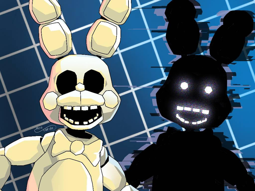 Clock Rabbit Bonnie White rabbit (FNAF world ) and shadow bonnie by B04TARDE on DeviantArt