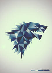 Game of Thrones house Stark poster