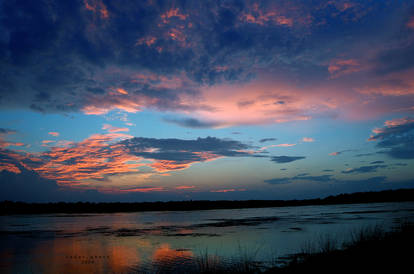 The sky above, the fire below.