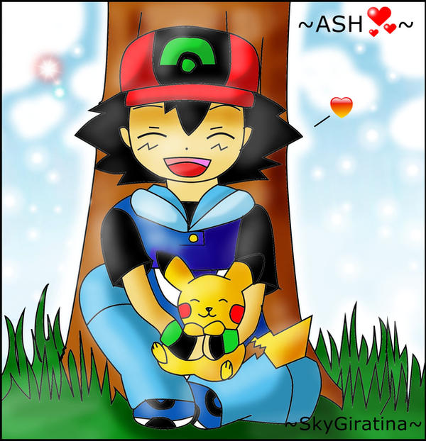 Pokemon fan art featuring ash and pikachu! 😍 I'm in love