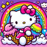 Hello kitty holding ice cream #3