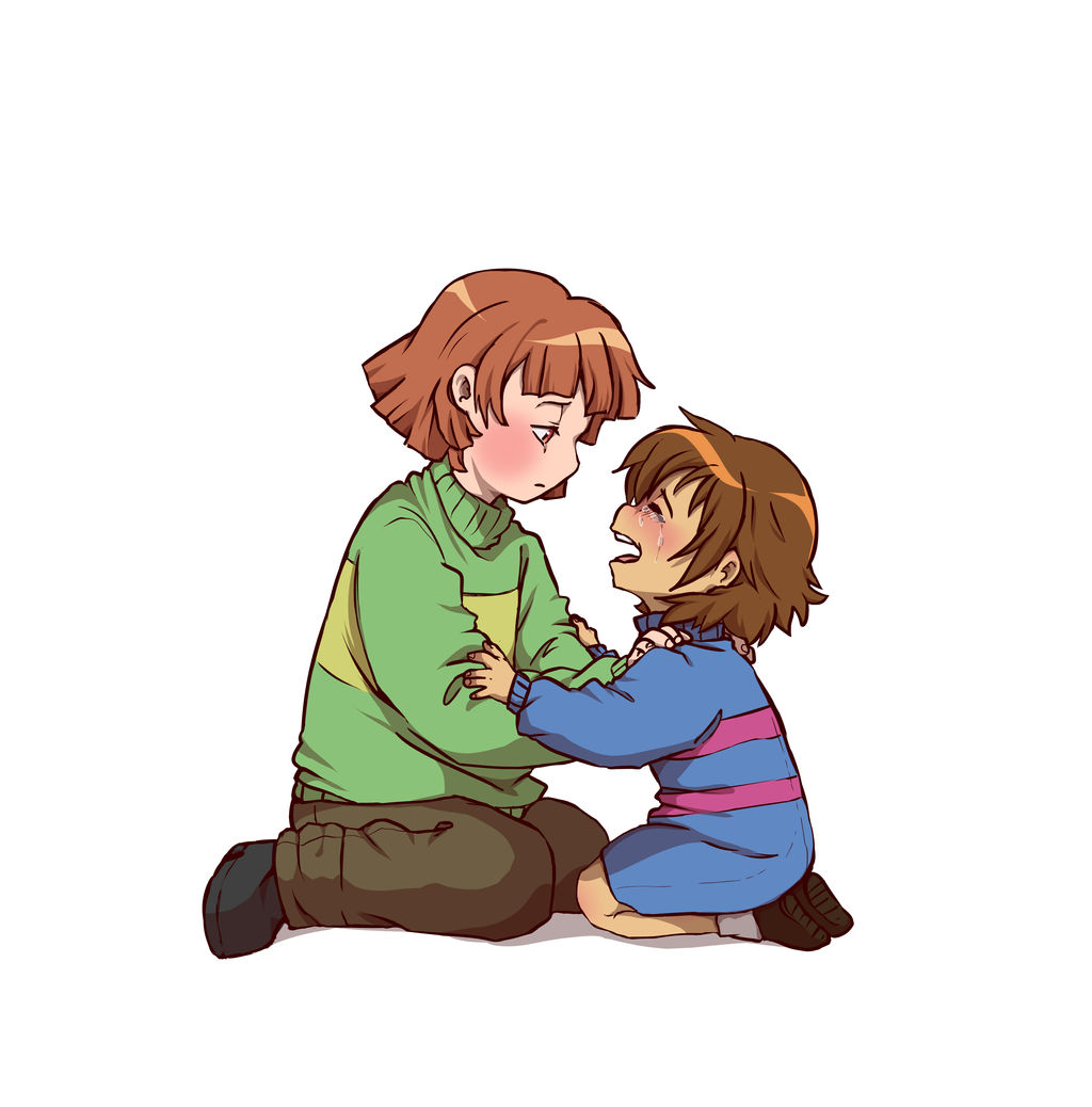 Chara and sad Frisk - DeterminationTale by CreatorOfCastell on DeviantArt