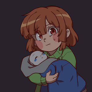 Young Chara And Baby Sans