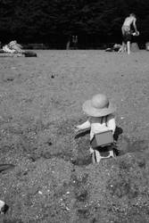 child in sand