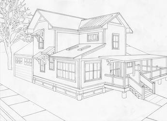 2-point perspective house