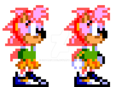 Sonic 3 SMS Amy sprites (My version) by JoeyTheRabbit on DeviantArt