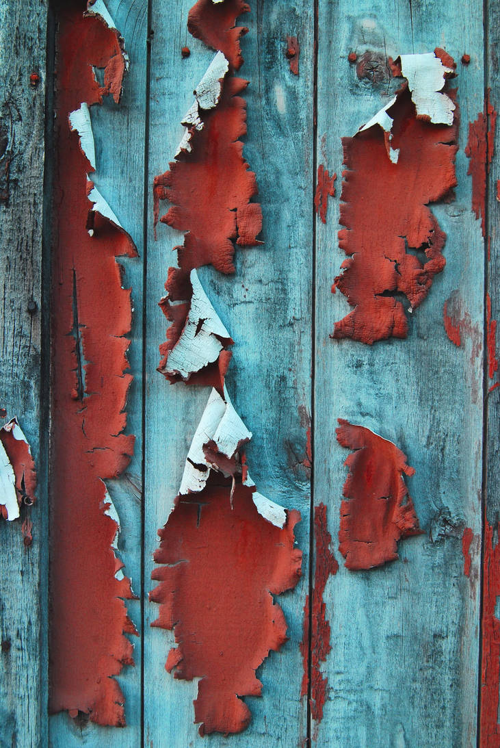 Wood Paint Peeling III by LogicalXStock