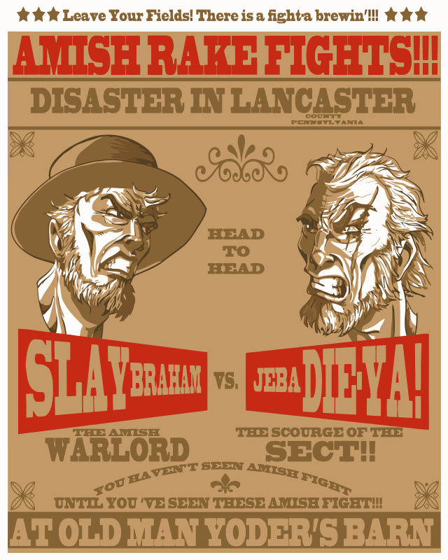 Amish Rake Fights by drawnblud on DeviantArt