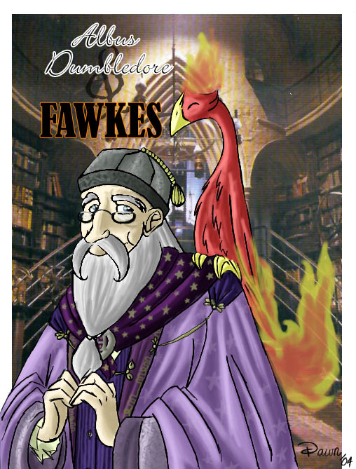 Dumbledore and Fawkes